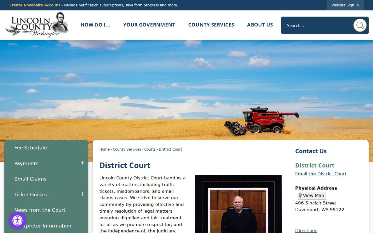 Lincoln County arrest lookup District Court and warrant route