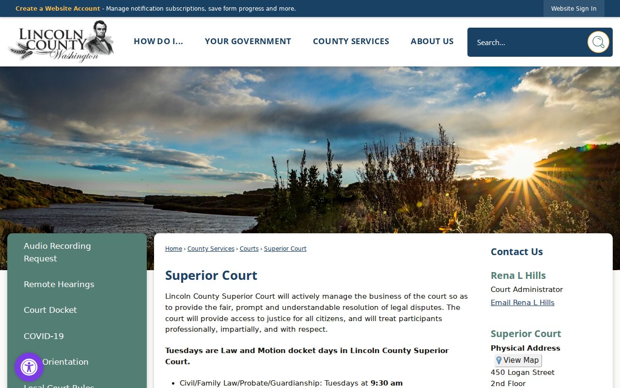 Lincoln County criminal court cases Superior Court copy instructions