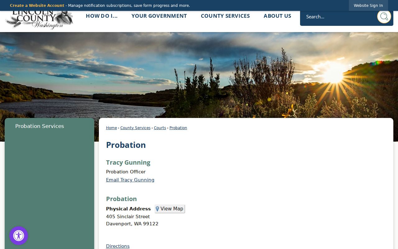 Lincoln County criminal record system probation office