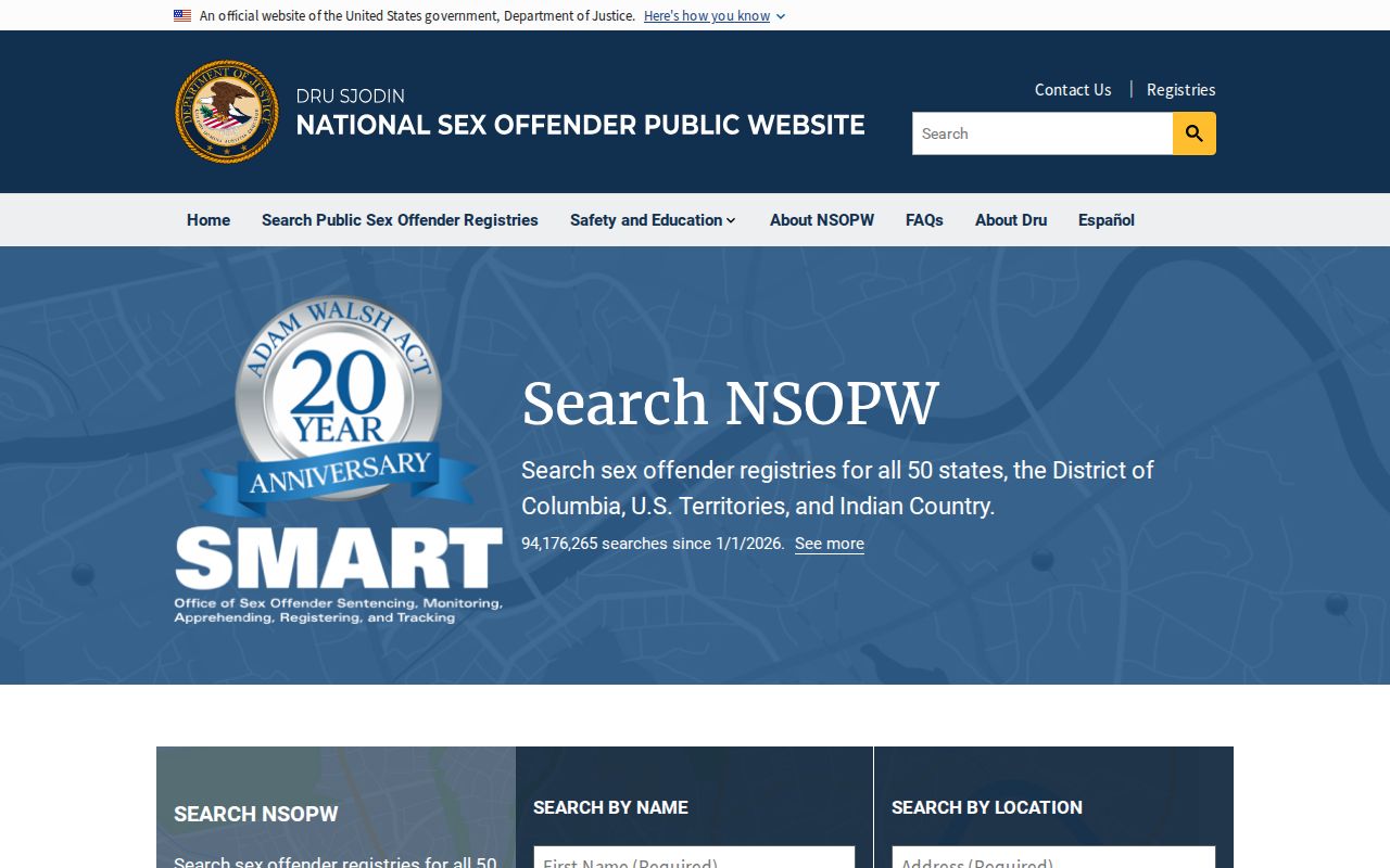 Lincoln County sex offender search through the national NSOPW interface